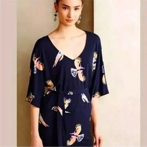 NWT Deletta Anthropologie Bird Shirt with Side Tie